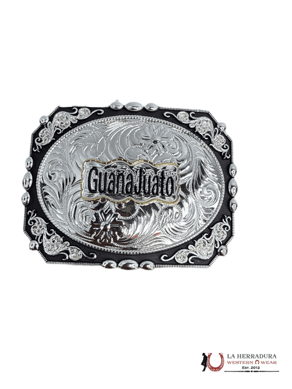 BLACK & SILVER GUANAJUATO STATE BUCKLE 12