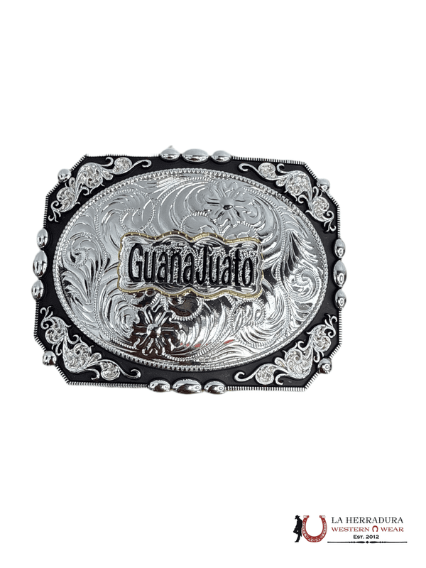 HEBILLA NEGRA Y PLATEADA DEL ESTADO DE GUANAJUATO 12
