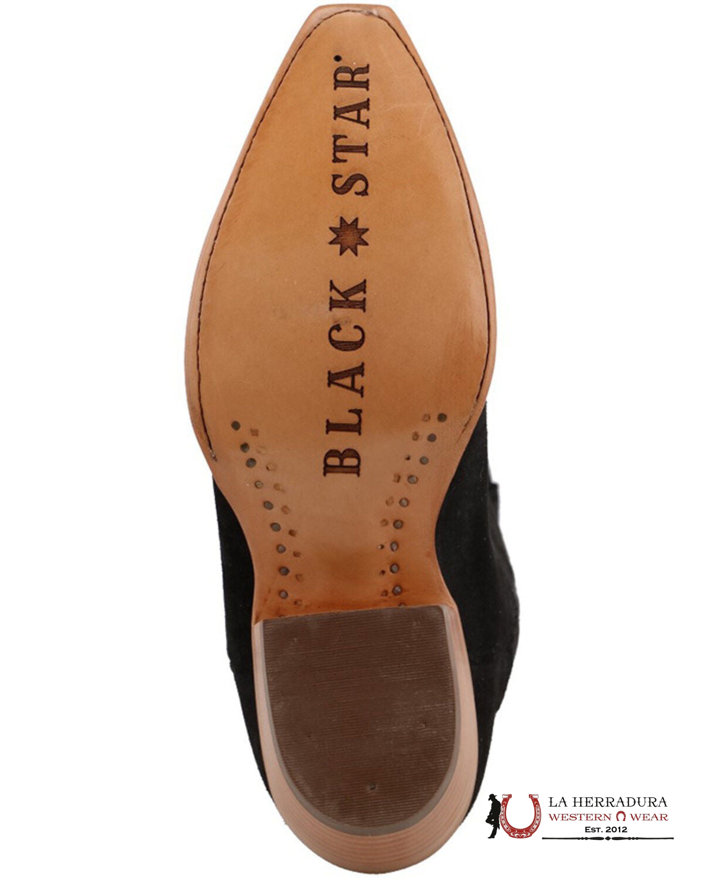 BLACK STAR ‘ADDISON’ BLACK POINT TOE BOOT WBSN021 BOTAS MUJERES