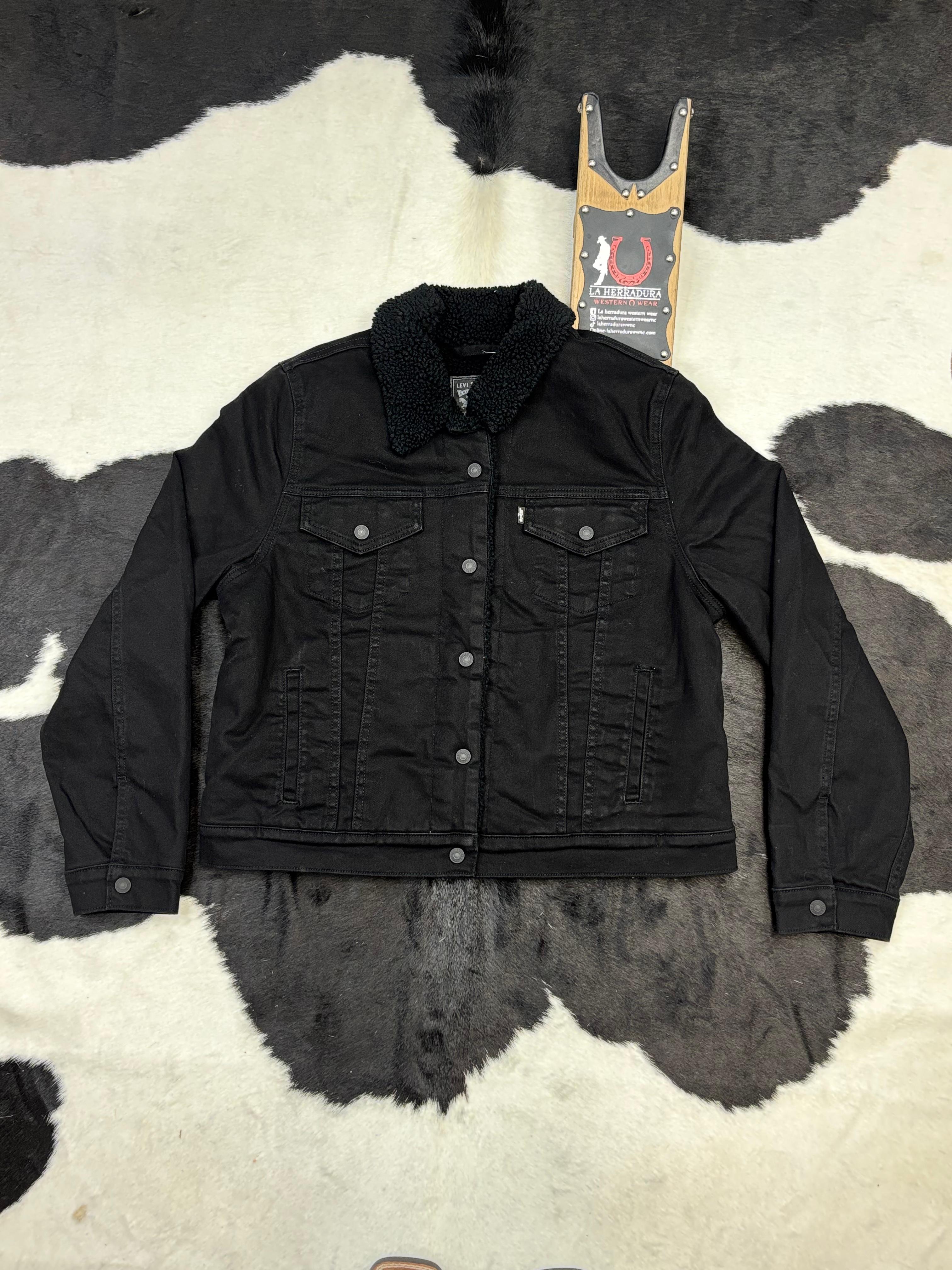 Levi´s Type III Sherpa Black Trucker Jacket