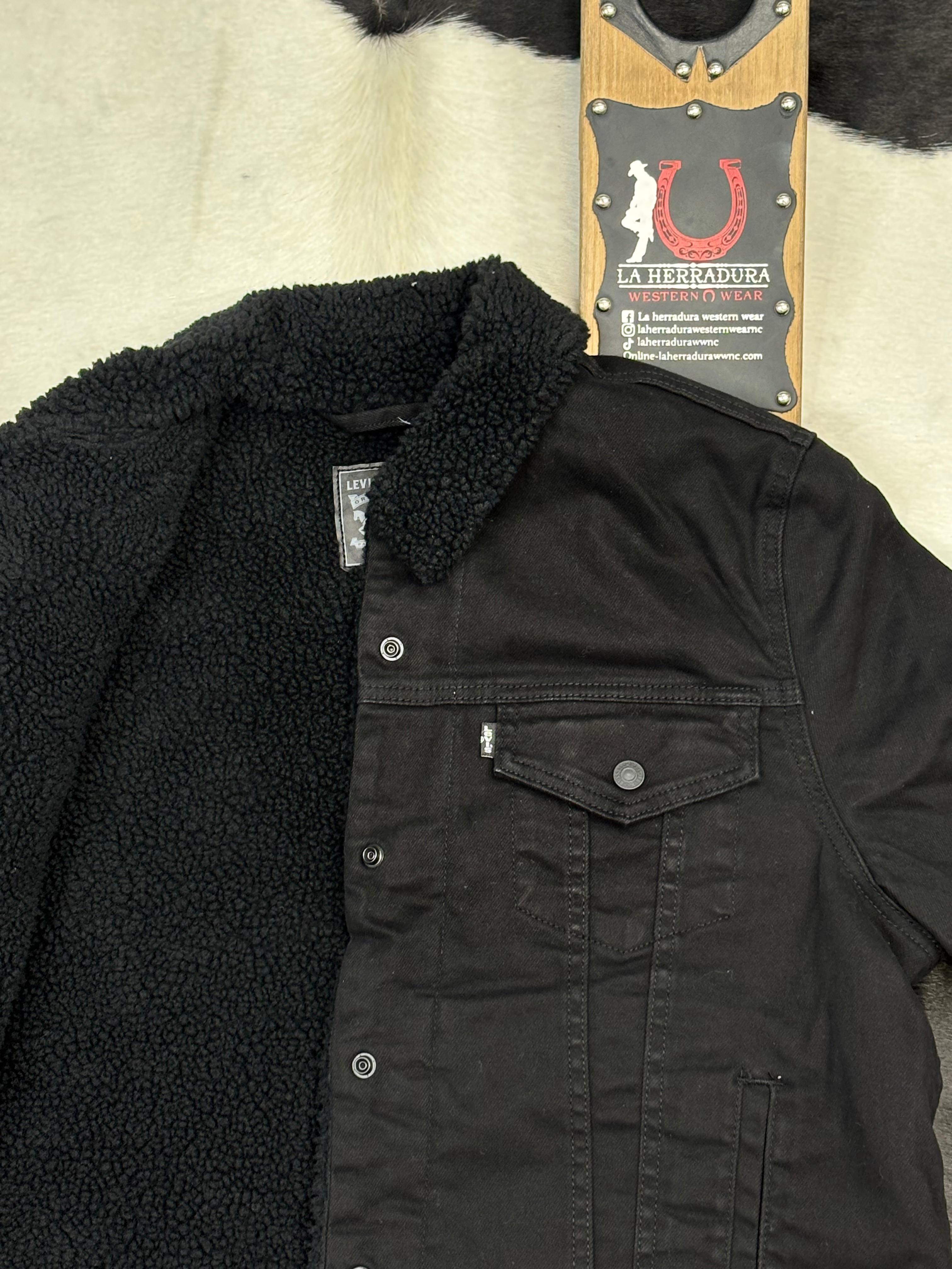 Levi´s Type III Sherpa Black Trucker Jacket