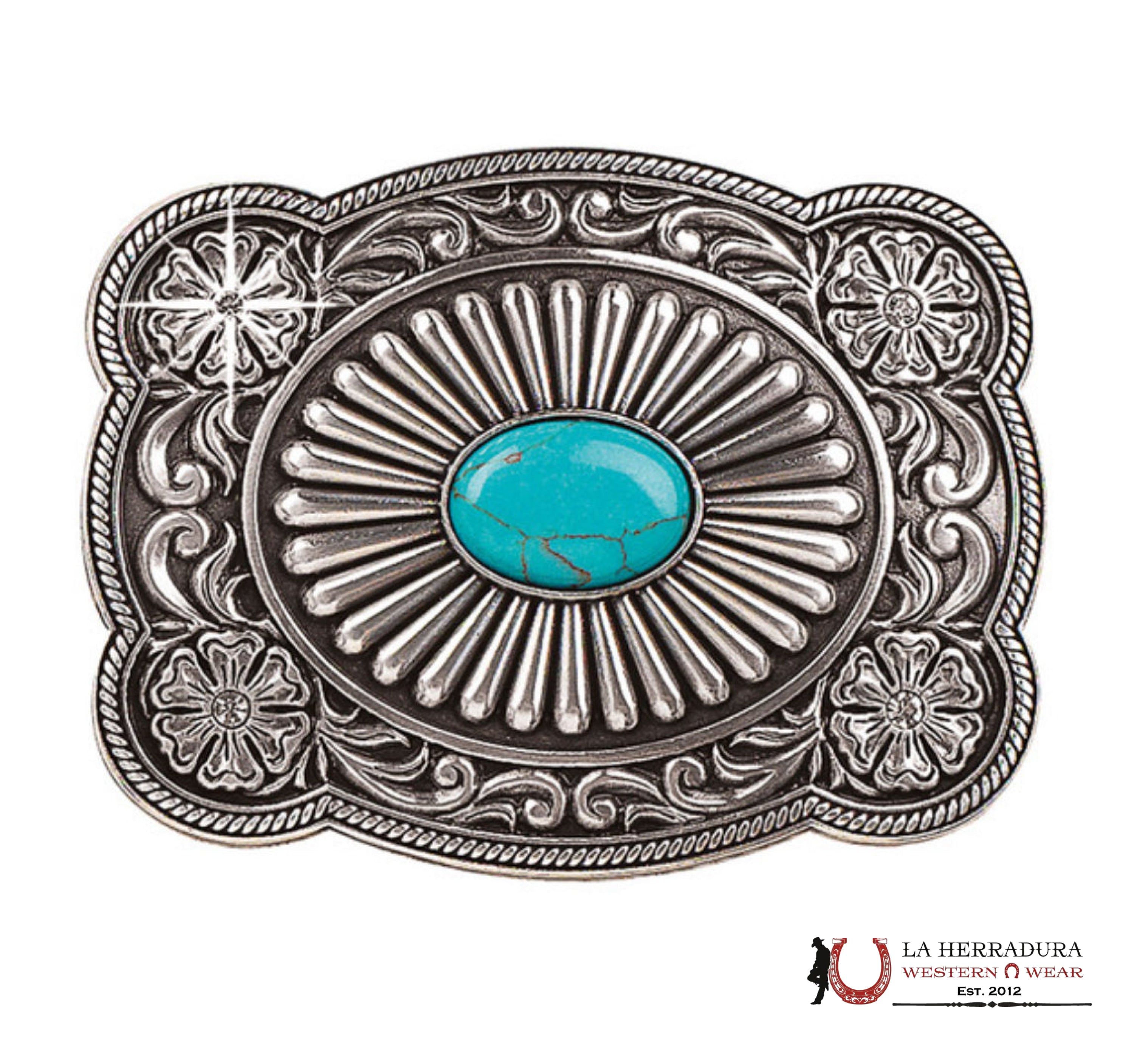 BLAZZIN ROXX TURQUOISE STONE FANNED BUCKLE ACC BUCKLE 37974 ACCESORIOS