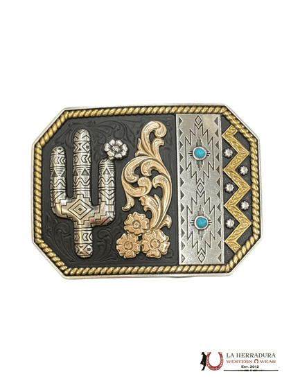 BLEZIN ROSS CACTUZ WESTERN DESIGN SQUARE BUCKLE 37942