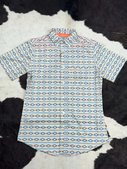 CAMISETA AZUL AZTECA MANGA CORTA AZUL PETRÓLEO PGS10208