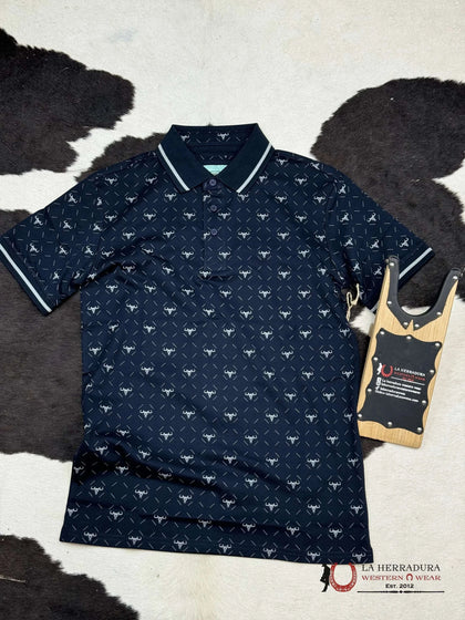 BLUE MARINE AZTEC POLO SHORT SLEEVE SHIRT
