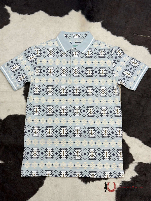 POLO AZUL AZTECA MANGA CORTA AZUL TEAL