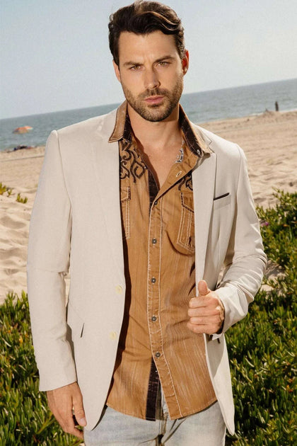 SACO BEIGE DE HOMBRE PLATINI -BLZ9927