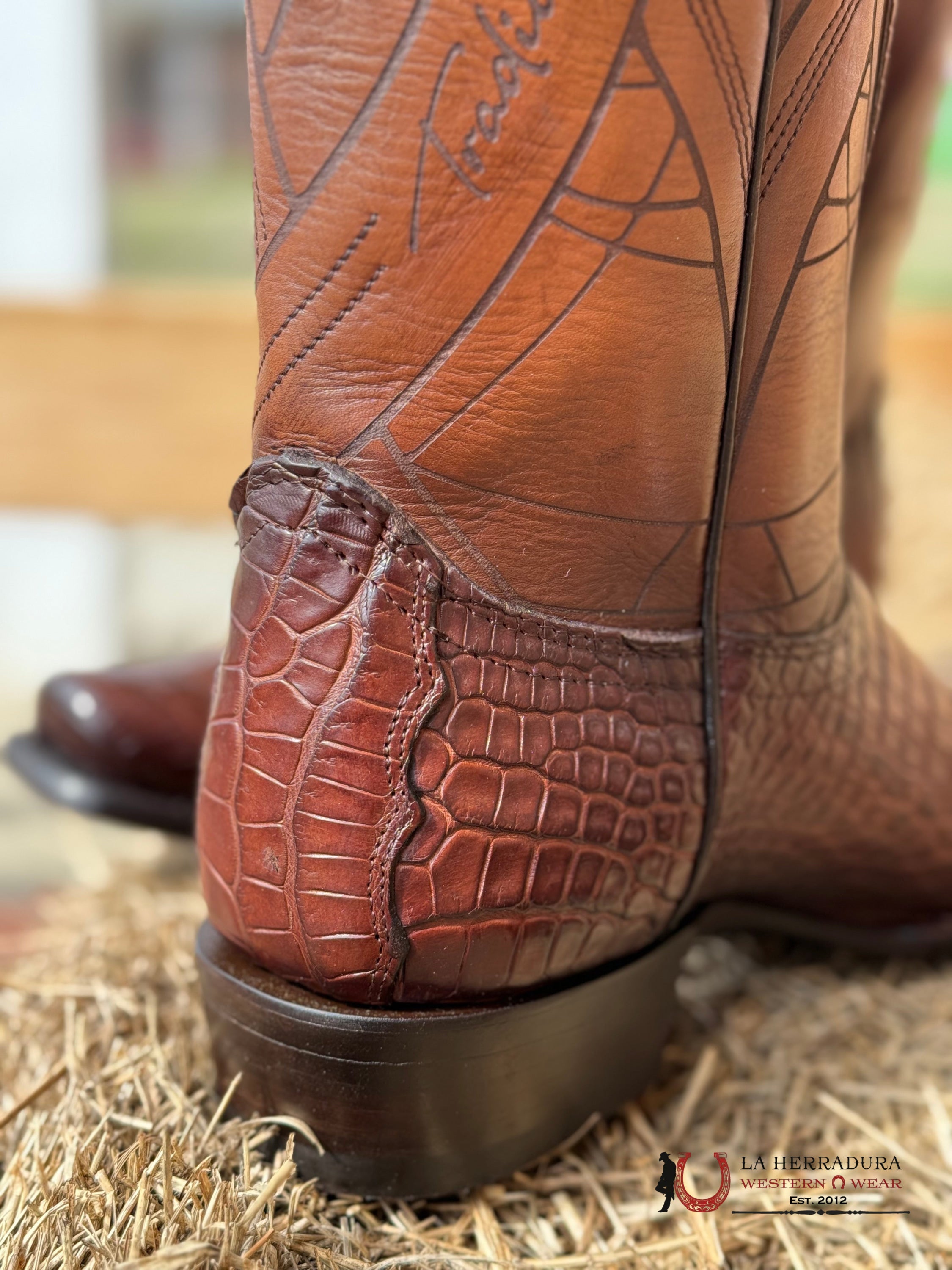 Boots Cuadra Moreletti Lomo Belly Brown Cocodrilo Narrow Toe Botas Hombres