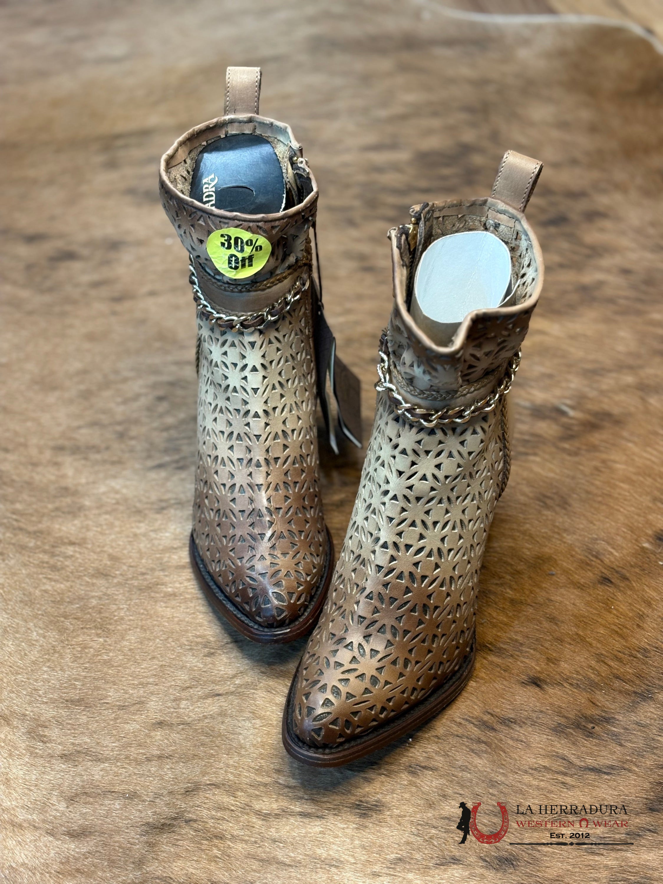 Cuadra Bota de res crust degradado miel cu572 BOTAS MUJERES