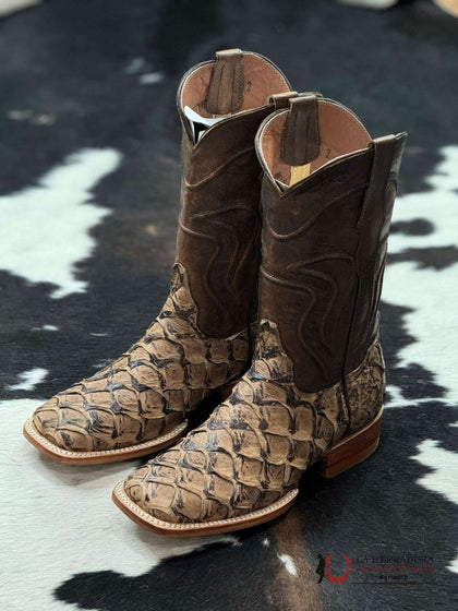 BOTAS CUADRA ESTILO RODEO AVESTRUZ BLACKCHERRY LASER &amp; BORDADO S