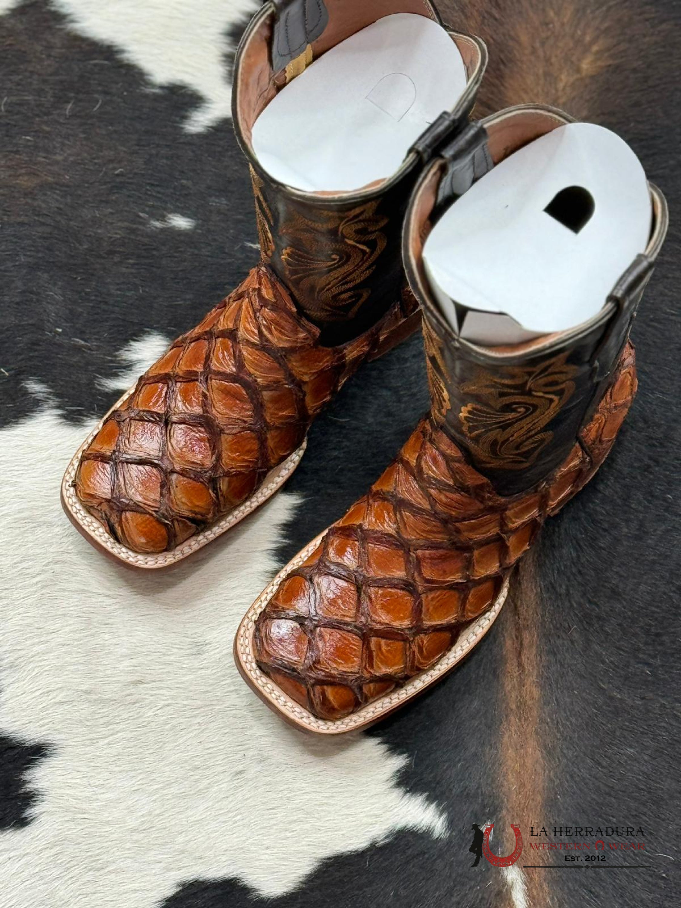 Botas Diligencia Arapaima Pirarucu Cognac Sierra Hombres