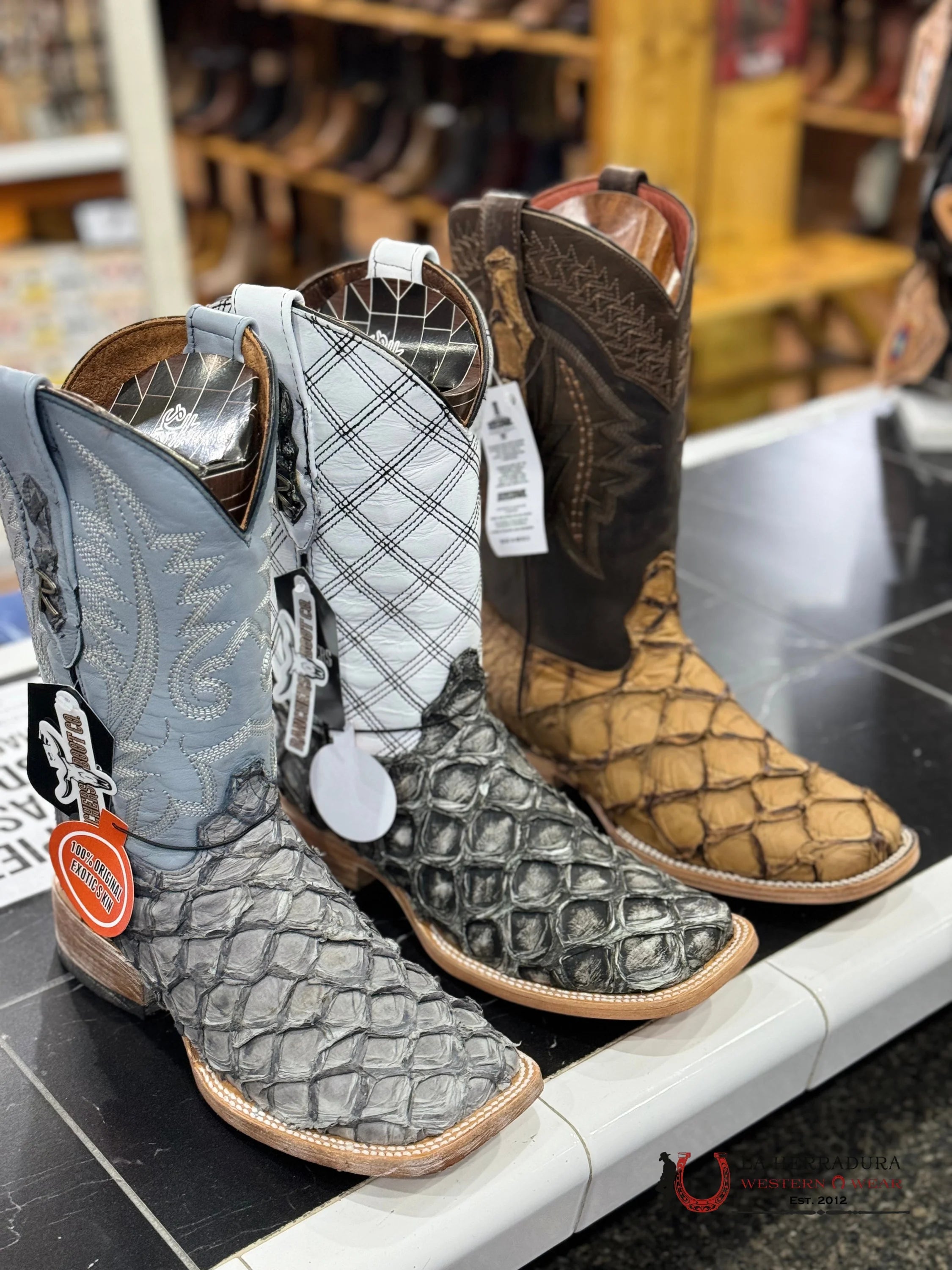 Botas Exotico Piraruco/Pescado Original Bigbass Mocking Bird Gris Hombres