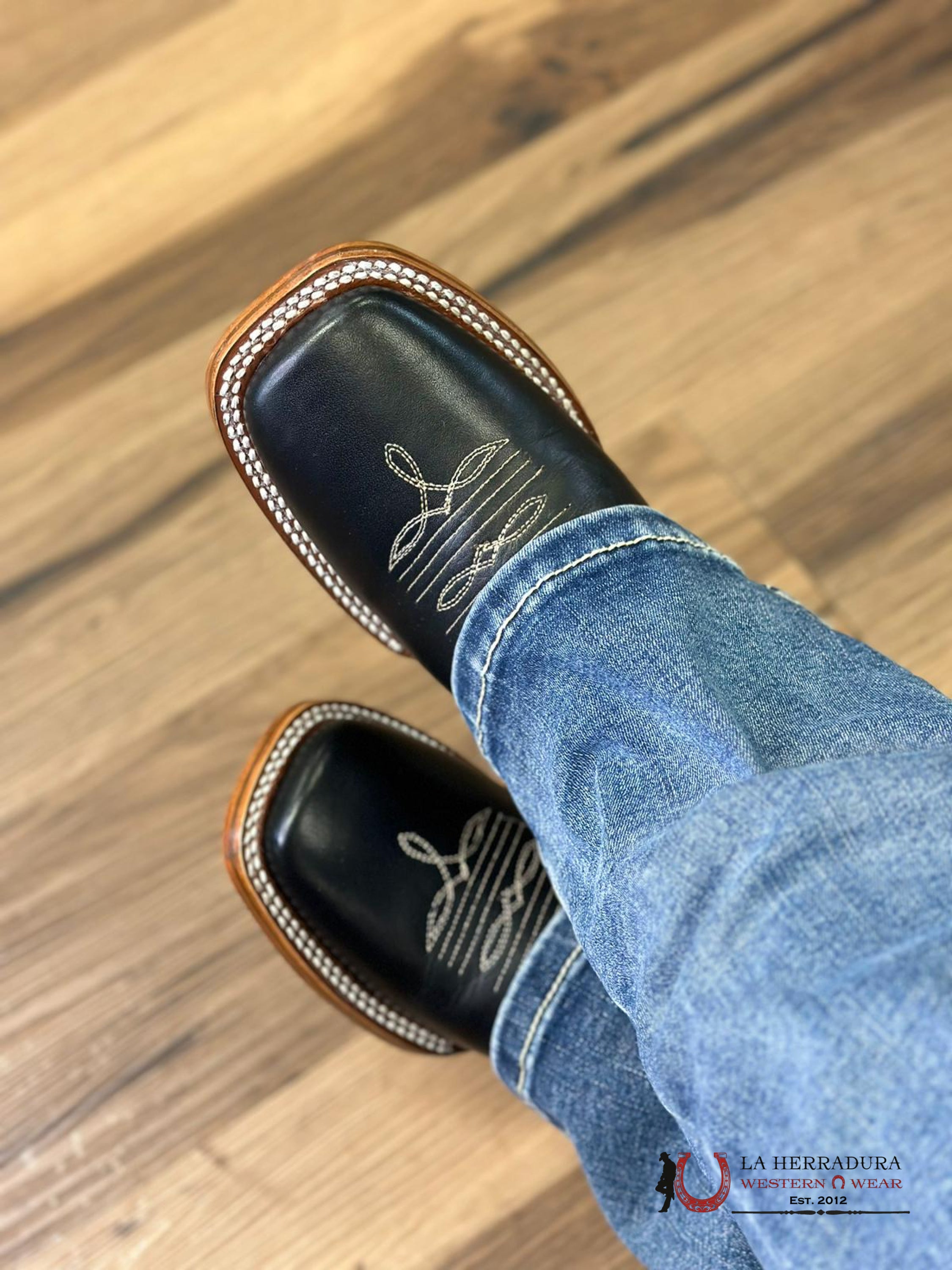 Botas Mc Allen Boots Black Flowers Mujeres