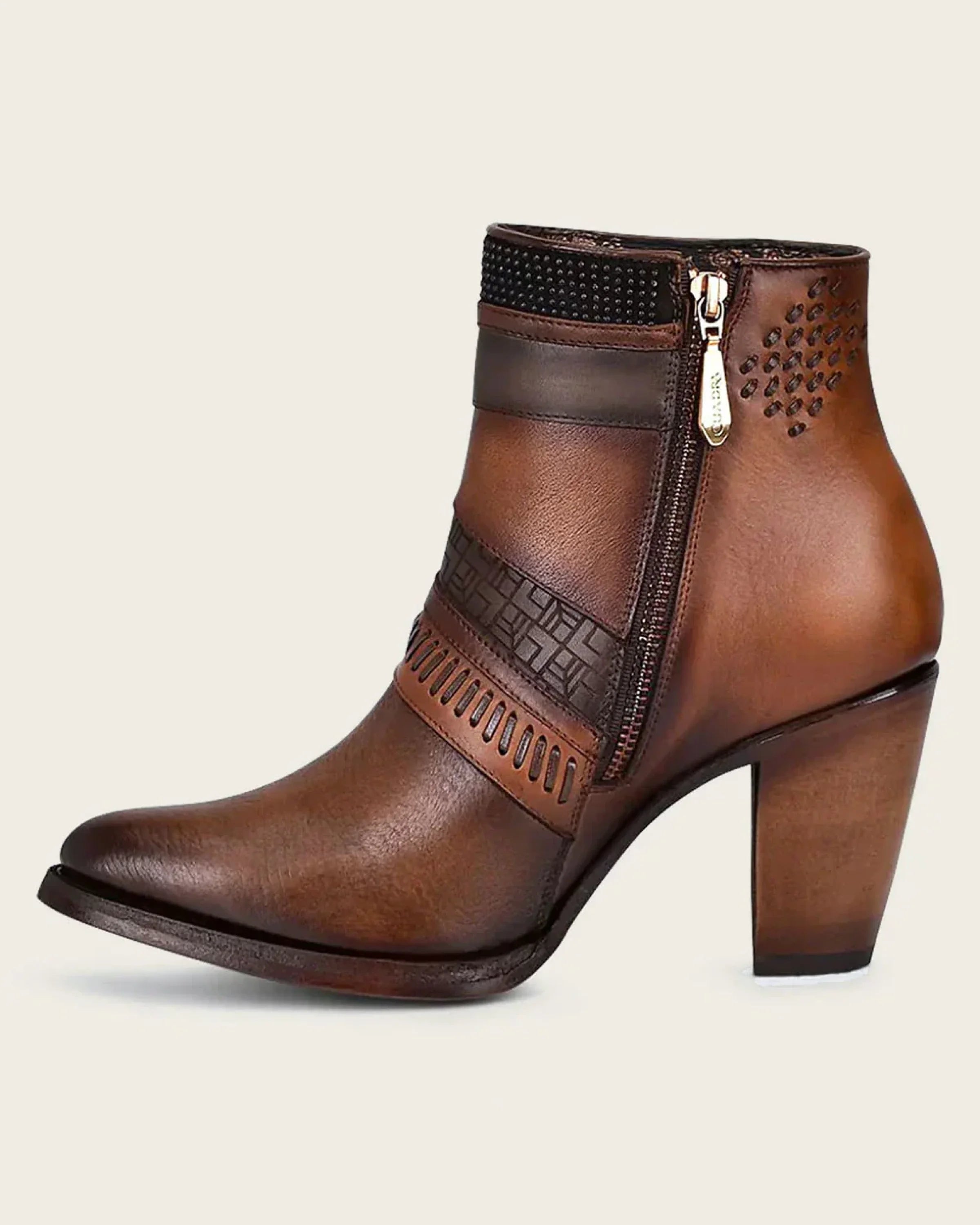 Botin Cuadra RES SANTANA MIEL LASER WOVEN ROUND TOE BOTAS MUJERES