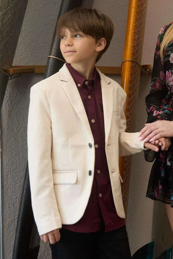 BOYS PLATINI GAMUZA BLAZER BLANCO ROTO-BLK9590