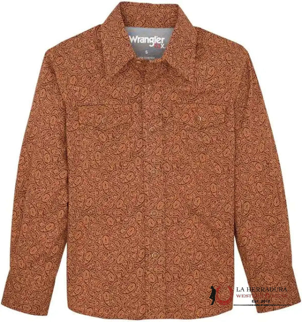 CAMISA MANGA LARGA WRANGLER RUST NARANJA PARA NIÑO - 112367916