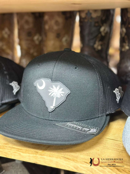 BRANDED BILLS CAP FULL BLACK SC WHITE PALMETTO MOON
