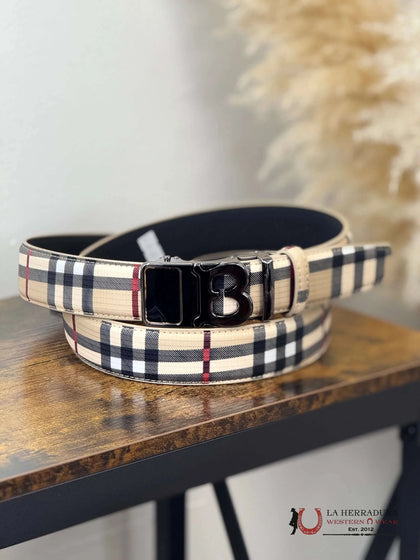 CINTURÓN DE HOMBRE IMITACIÓN BURBERRY