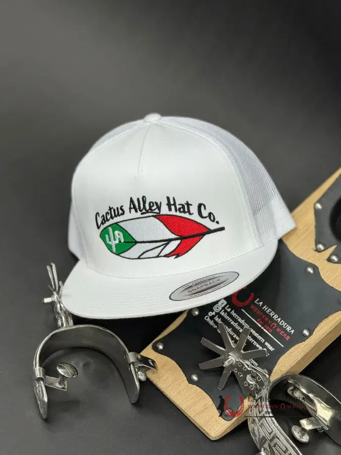 Cactus Alley Hat Co Mexico Color Feather White Cap Caps Mens Gorras Hombres