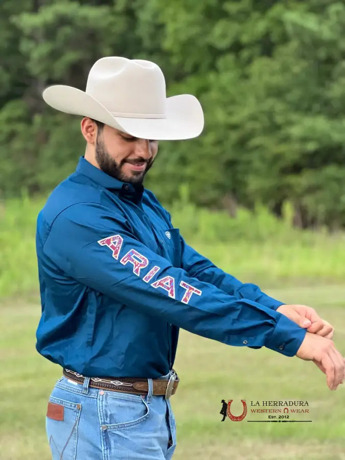 Camisa Ariat Poseidon Serape Team Logo Ropa Hombres