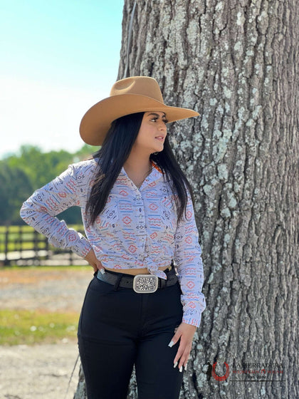 CAMISA MUJER PANHANDLE AZTECA NARANJA RSWSOSRZDL