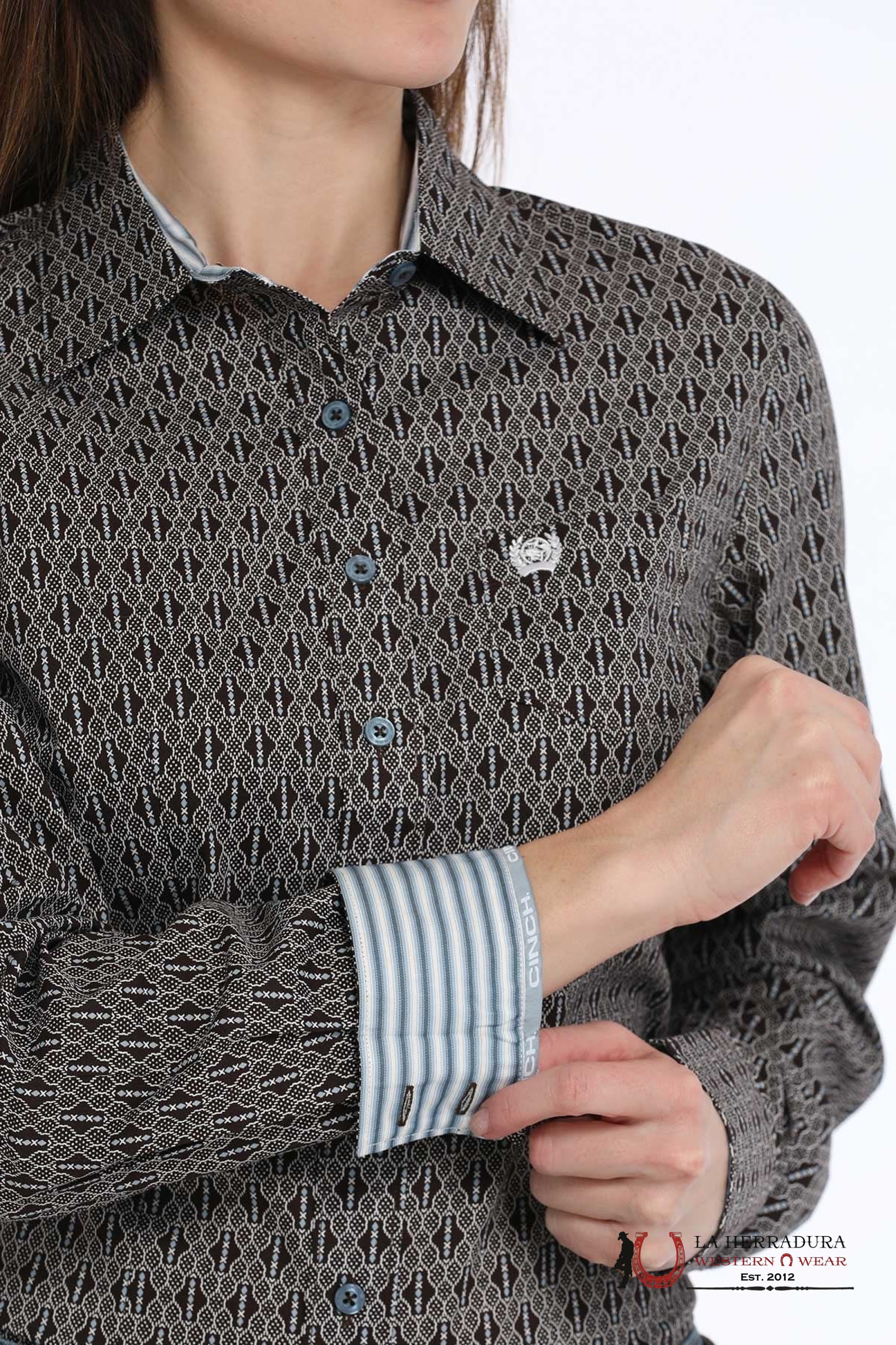 CAMISA PARA MUJERES CINCH BROWN MSW9164229 ROPA MUJERES