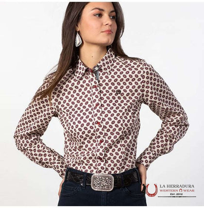 CINCH WOMEN CREME BARREL Bustin' Babe Top MSW9165036