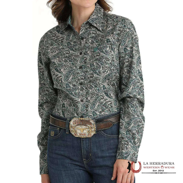 Women's Shirt CINCH Grey Paisley MSW9164223