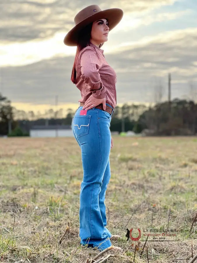 Camisa Para Mujeres Cinch Naranja Estampado Geometricas Ropa