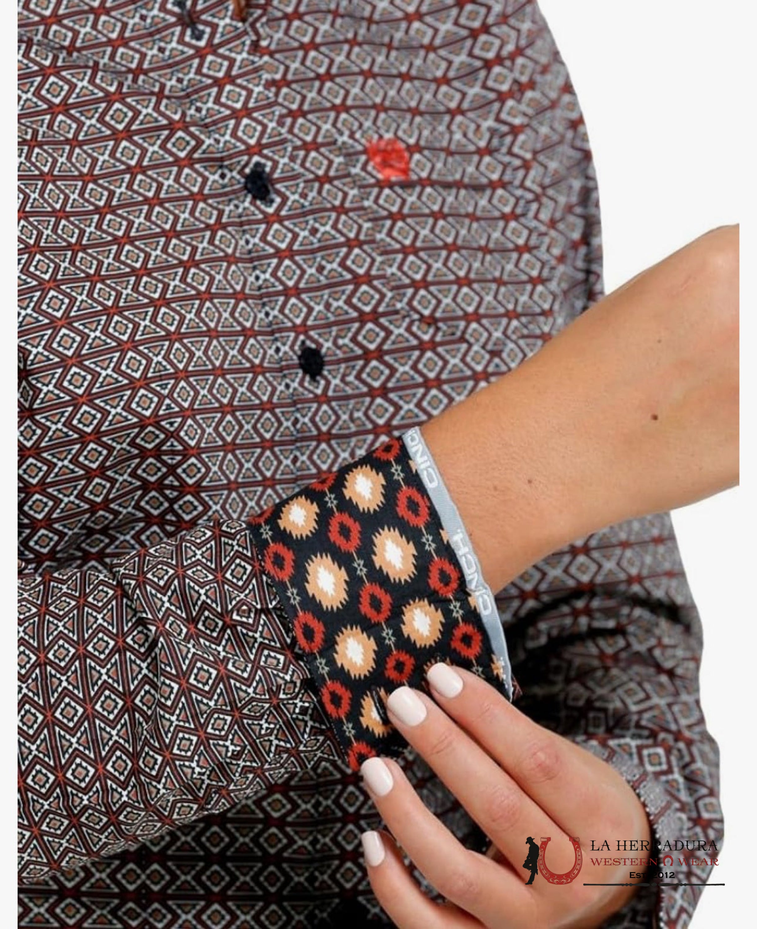 Camisa Para Mujeres Cinch Orange Multi Color Ropa