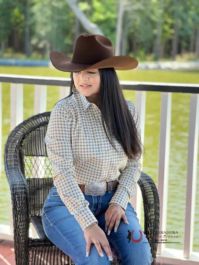 Camisa Para Mujeres Cinch Yellow Estampado 334 Ropa