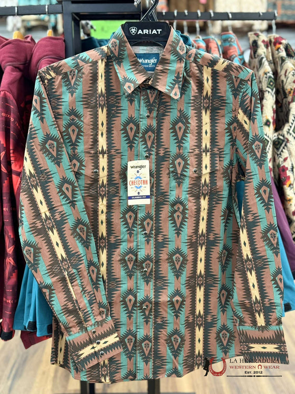 WRANGLER MEN AZTEC CHECOTAH BROWN MULTICOLOR 112337428