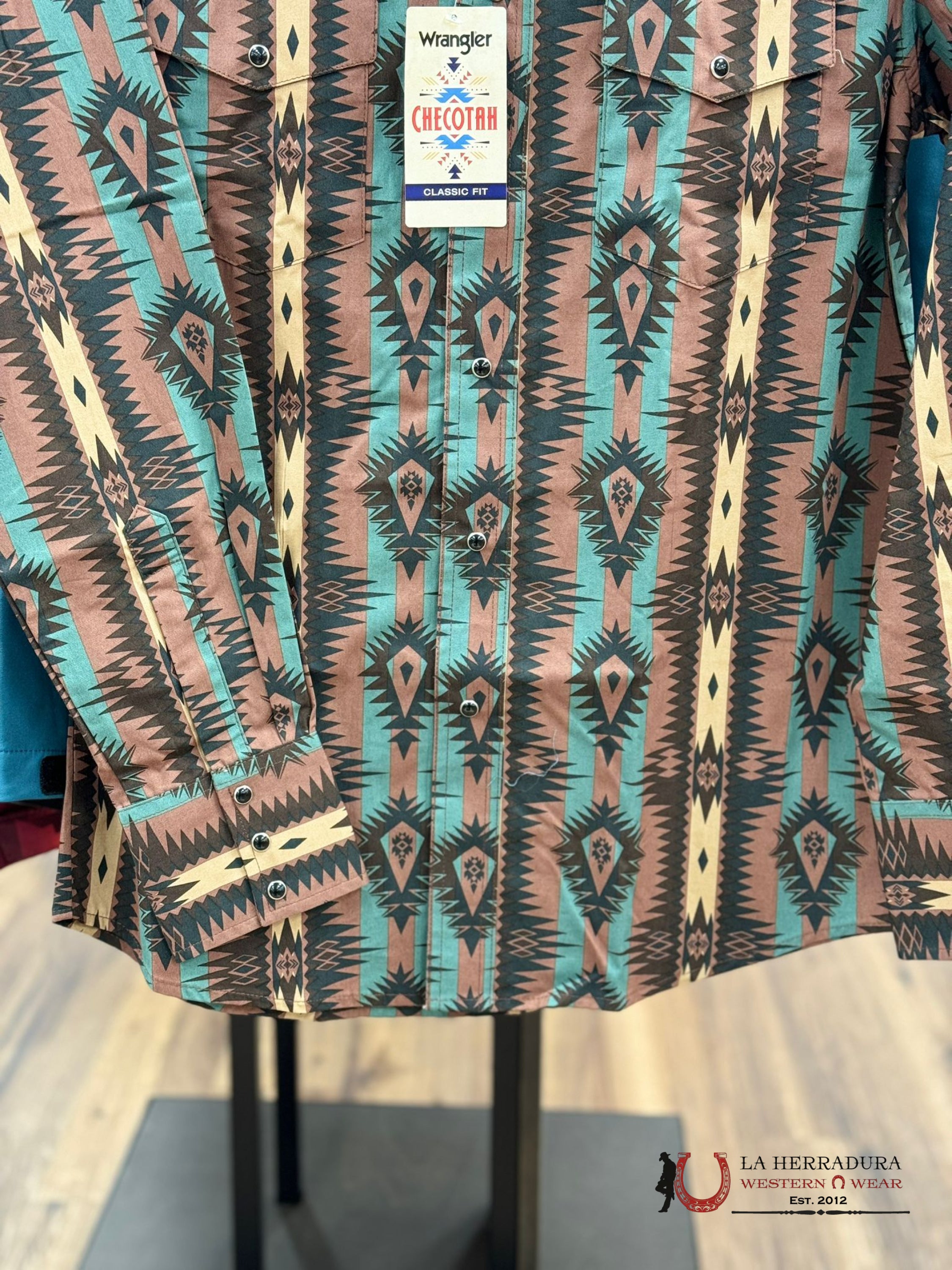 Camisa Wrangler Aztec Checotah Brown Multicolor Ropa Hombres