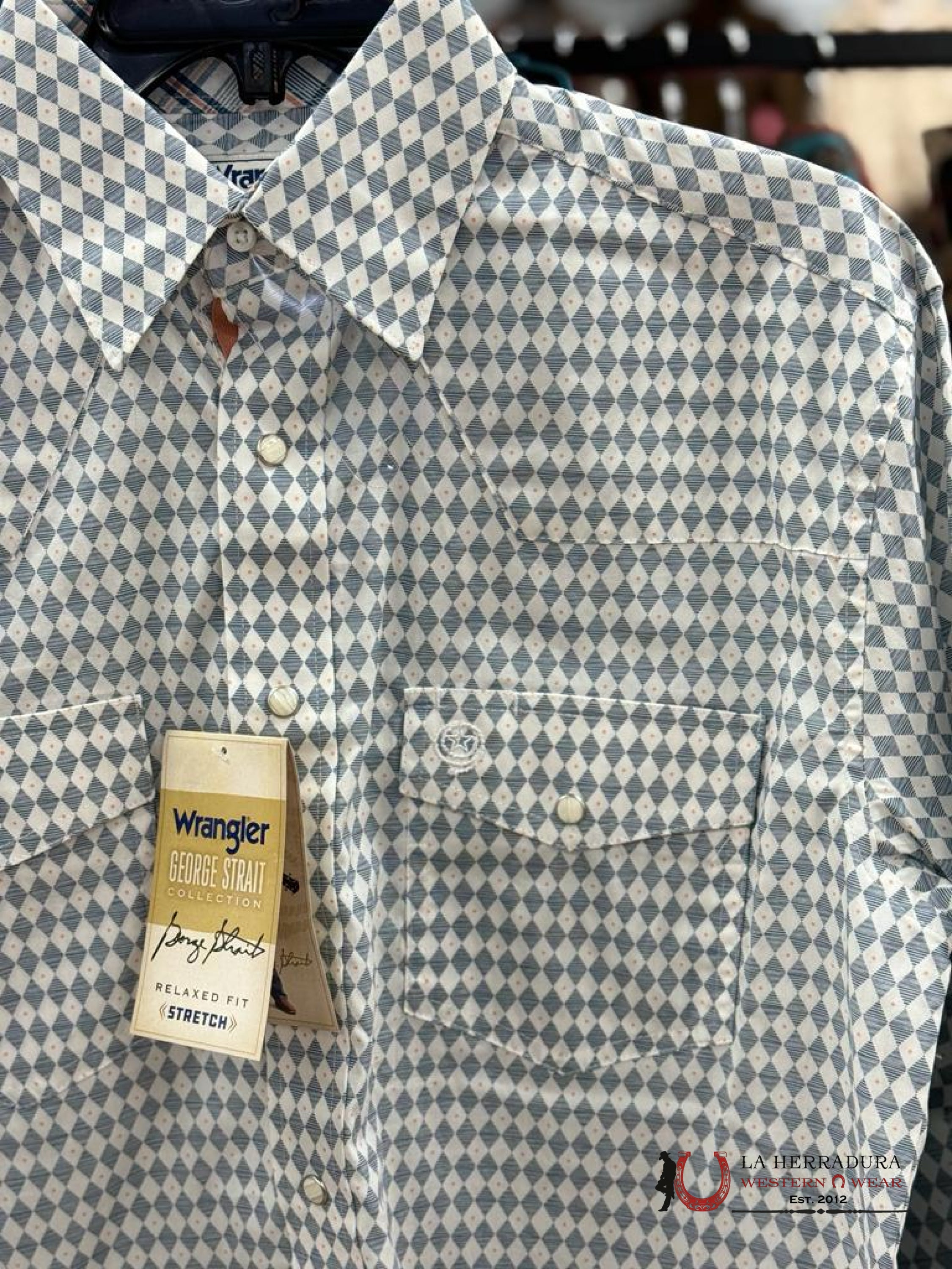 Camisa Wrangler Diamond Bm Soot George Strait Collection Ropa Hombres