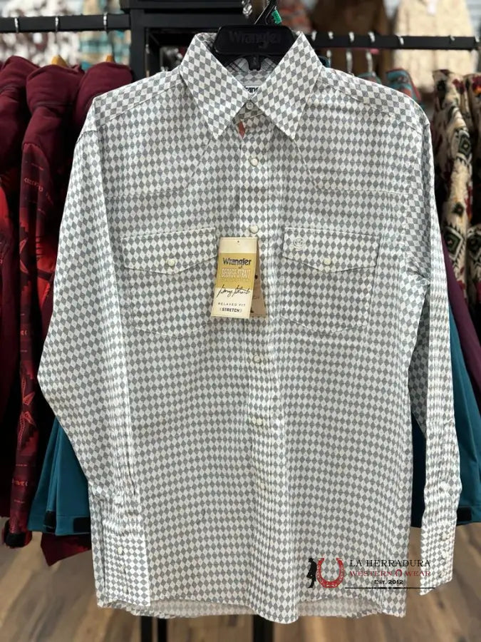 Camisa Wrangler Diamond Bm Soot George Strait Collection Ropa Hombres