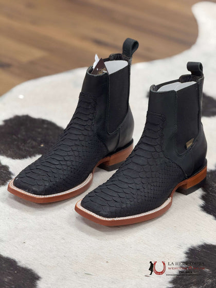 CAVAL EXOTIC BLACK PYTHON SHORT BOOT