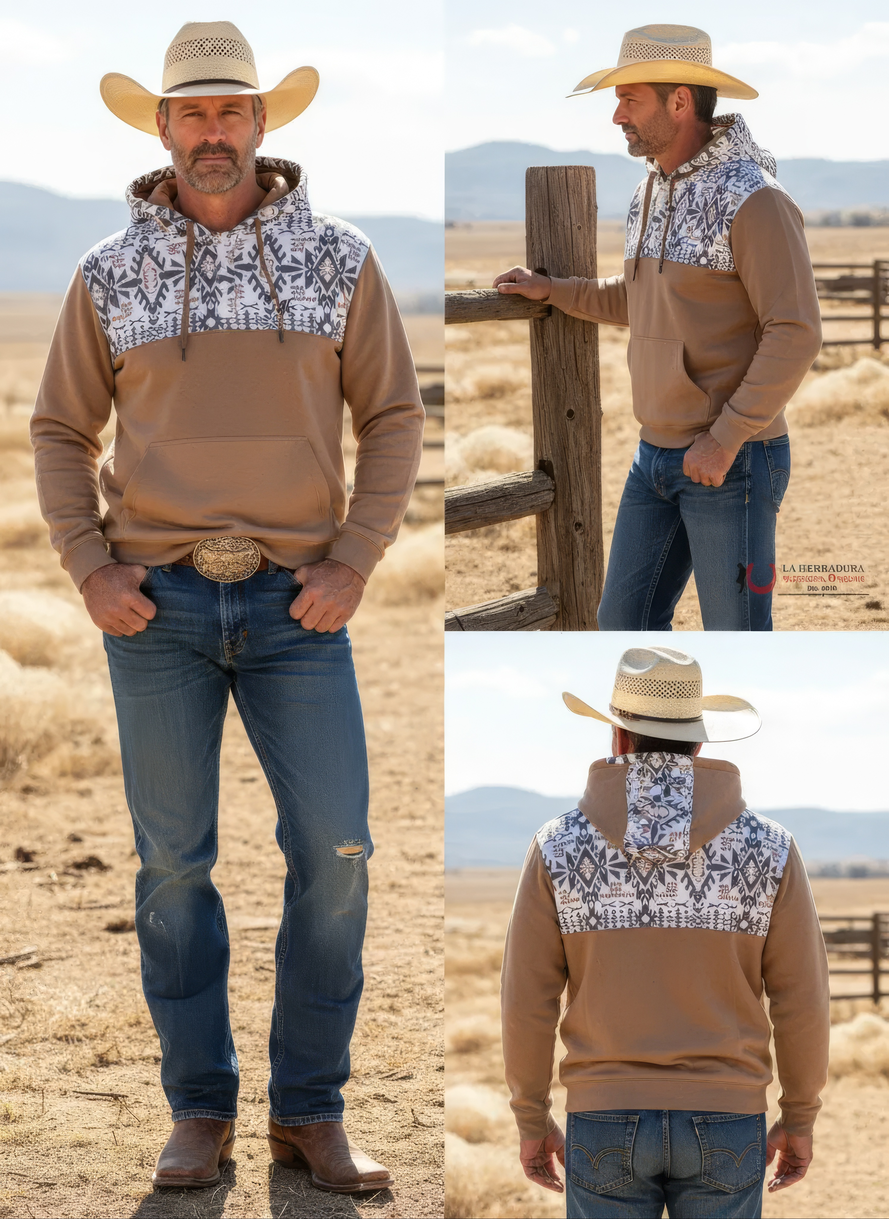 Hooey® Men's Portabella Jimmy Hoody Long Sleeve Hoody HH1347TNAZ