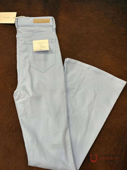 CELLO BLUE HIGH RISE FLARE JEAN