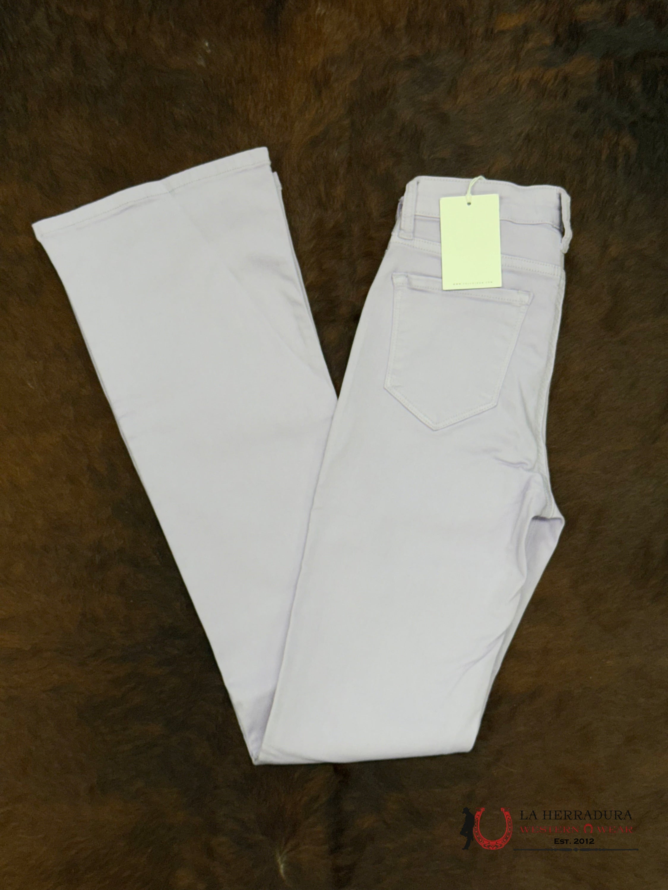 CELLO LIGHT PURPLE MID RISE FLARE JEAN ROCK&ROLL JEANS WOMEN