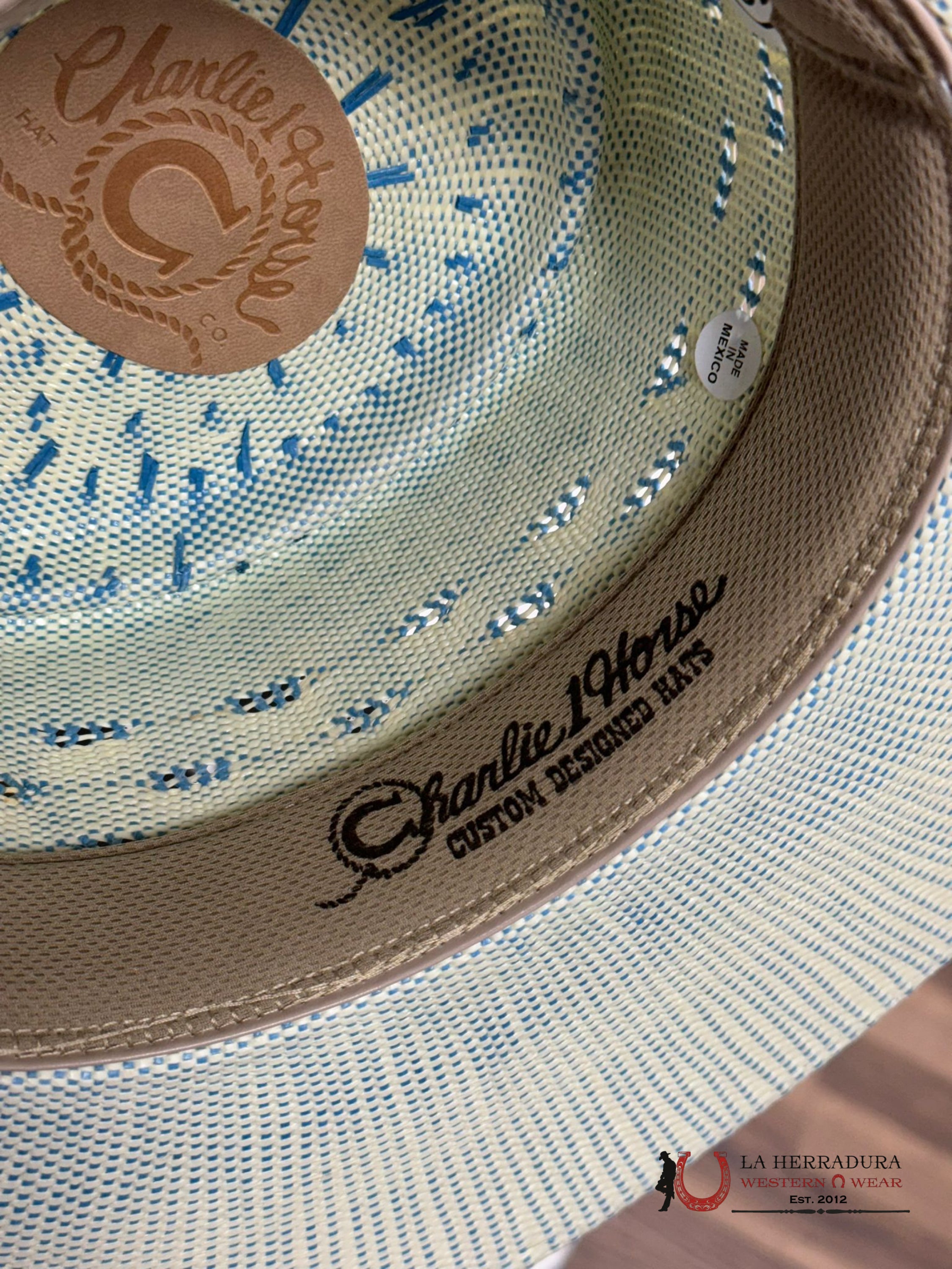 Charlie 1 Horse Straw Hat Blue Roan Texanas Mujeres