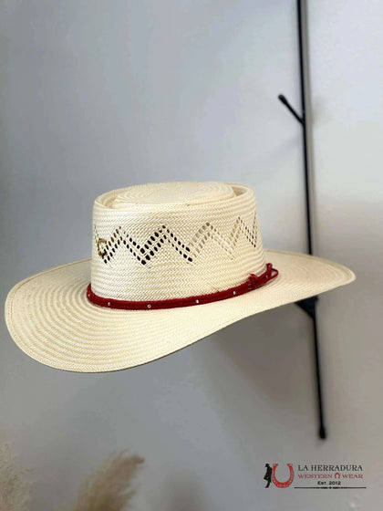 SOMBRERO DE PAJA CHARLIE 1 HORSE CON BORDES PINTADOS DE TRIGO
