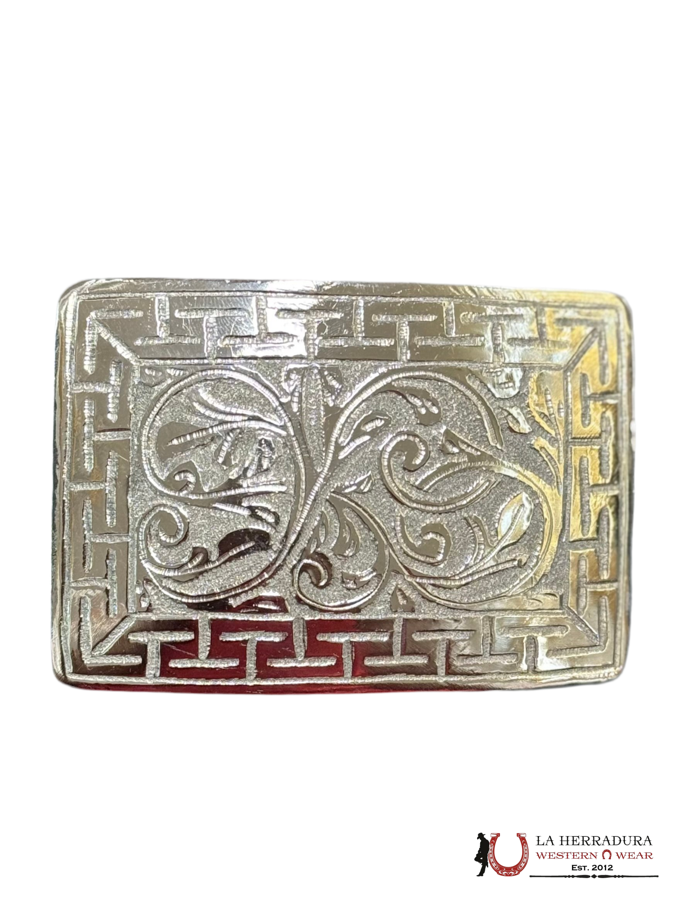 CHARRO BUCKLE FLORAL DESIGN SQUARE ACCESORIOS