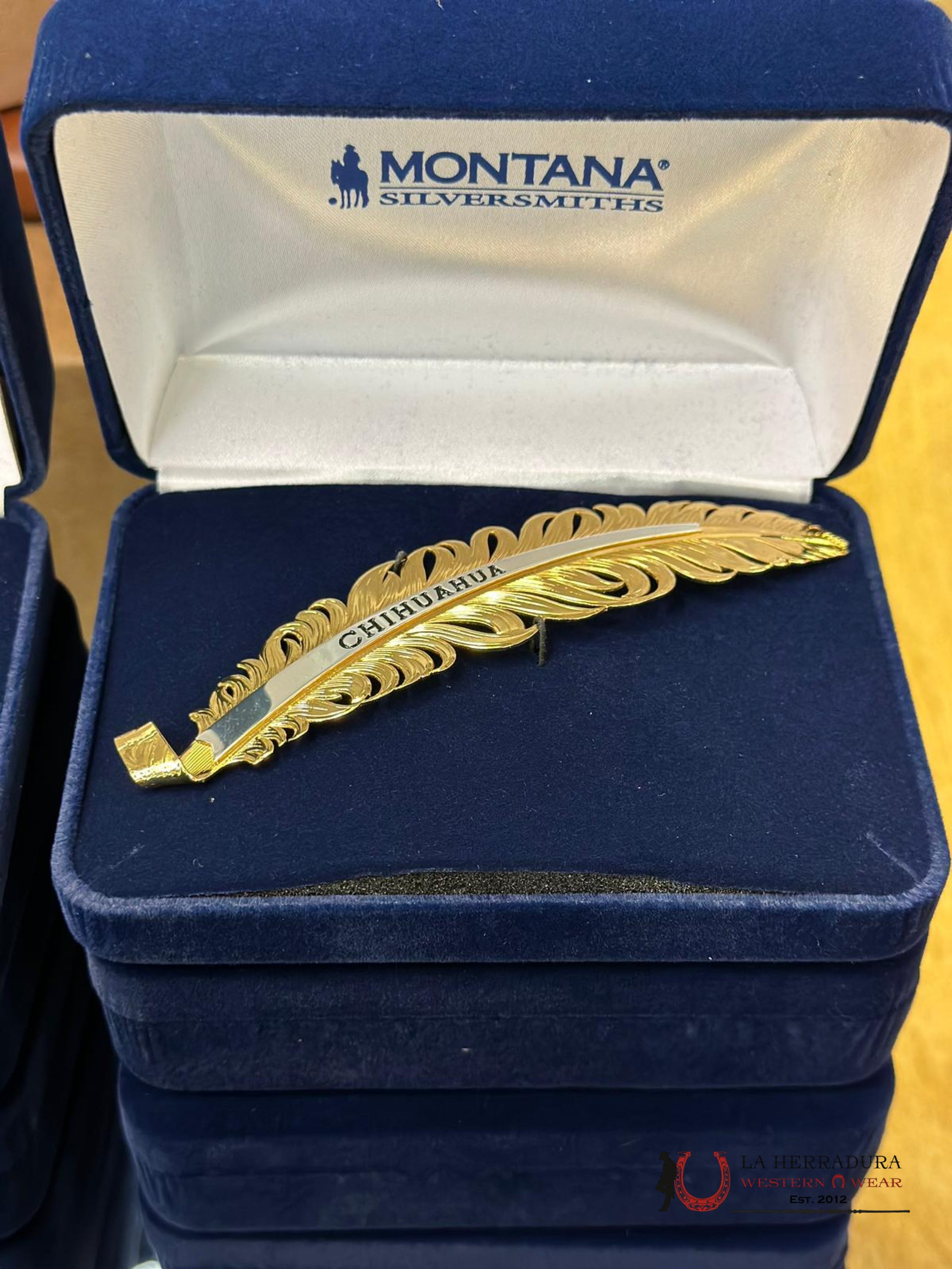 Montana Hat Feather Dorado Chihuahua Accesorios