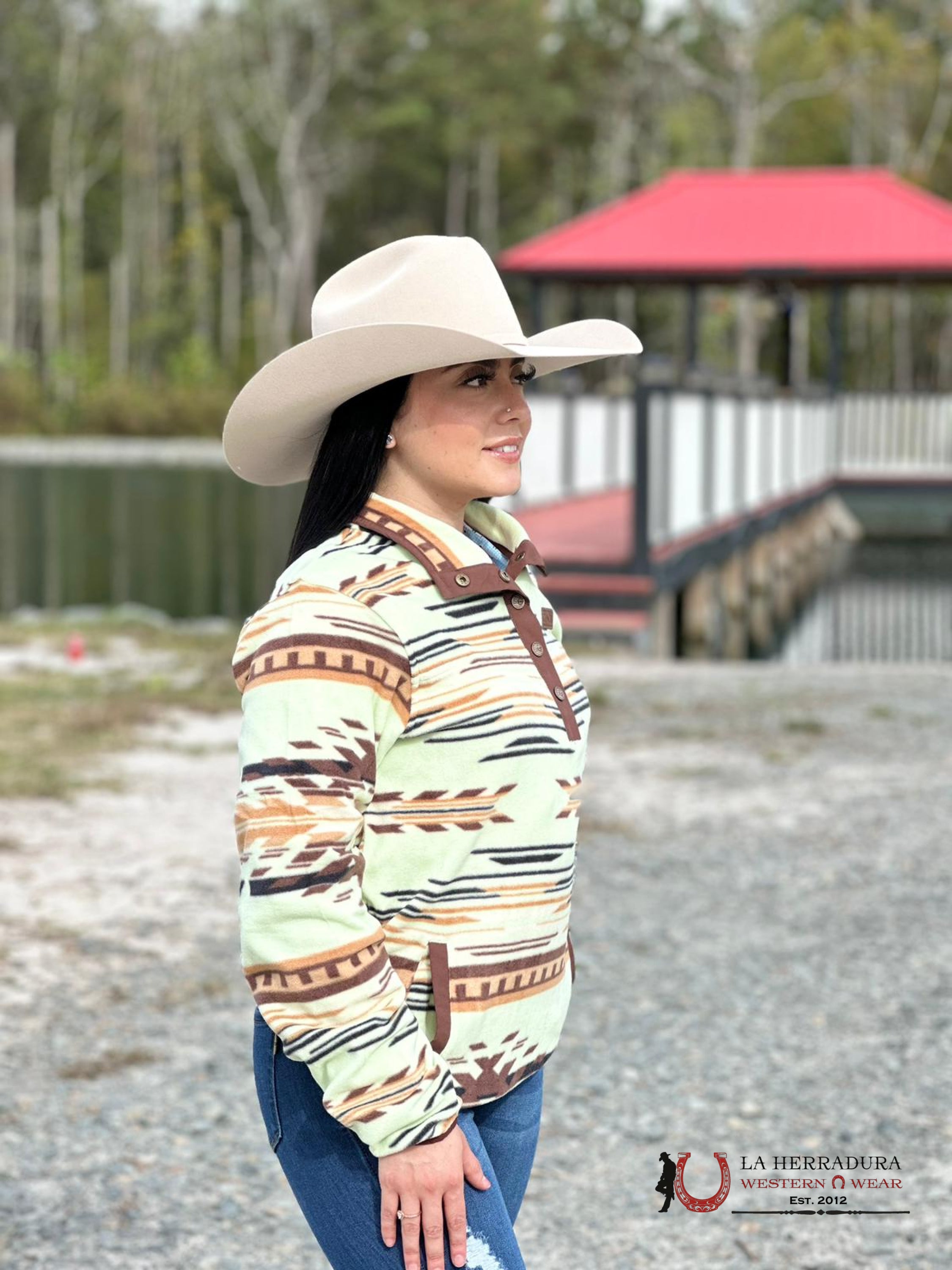 Cinch Women’s Lime With Cinnamon And Coffee Aztec Pulloveri Ropa Mujeres