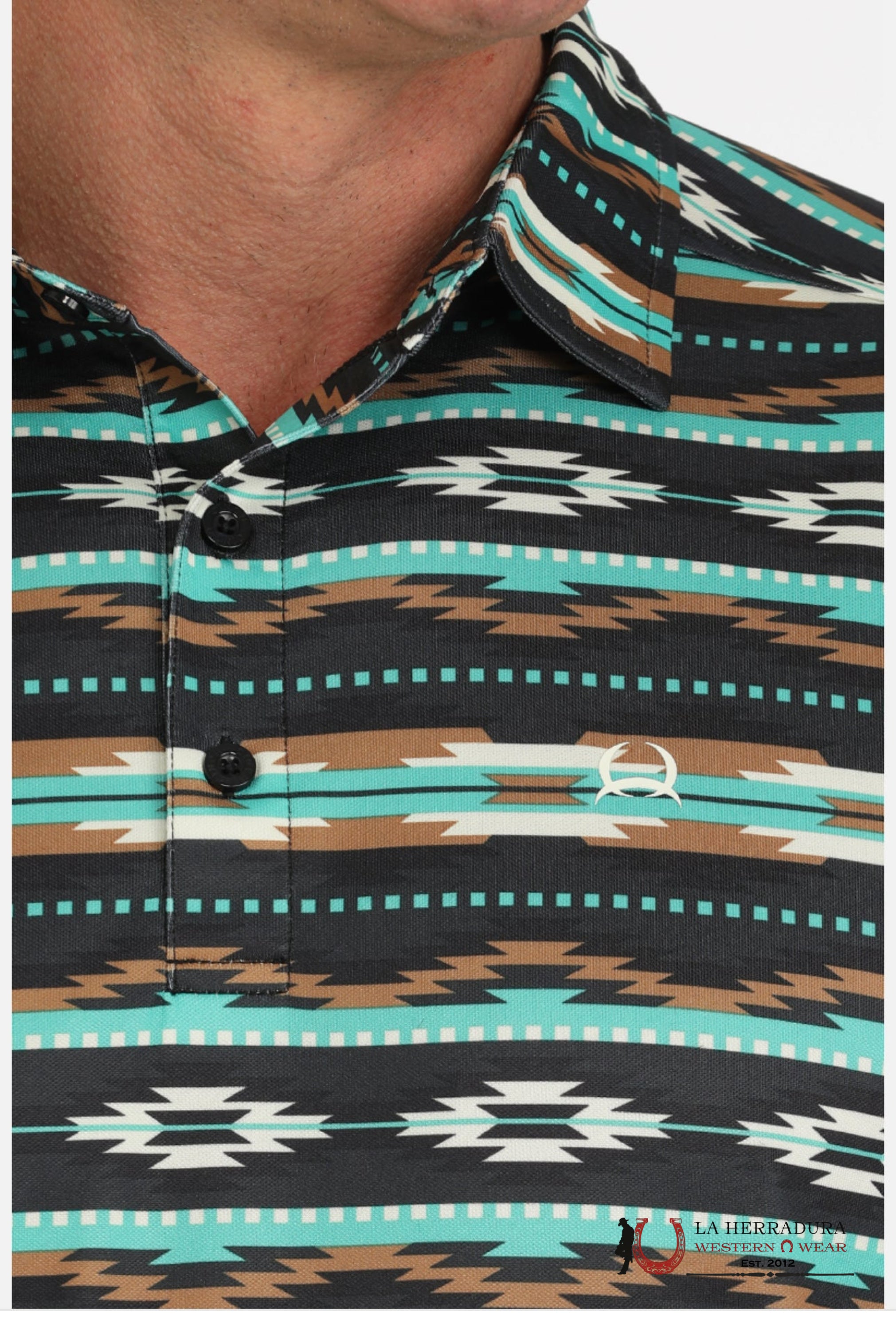 Cinch Arenaflex Southwestern Multi Color Print - Mens Polo - 5030 ROPA HOMBRES