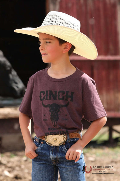 CINCH BOYS TSHIRT- BULL ORIGINAL DENIM MTT7670162
