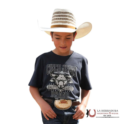 CINCH BOYS TSHIRT- NAVY BULL MTT7670163
