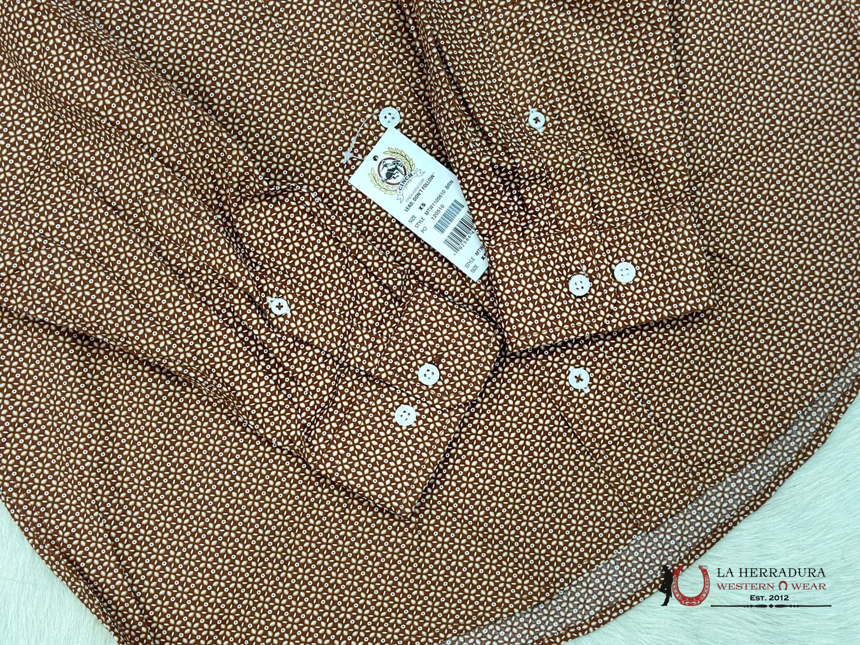 Cinch Burnt Orange Long Sleeve Button Up Ropa Hombres