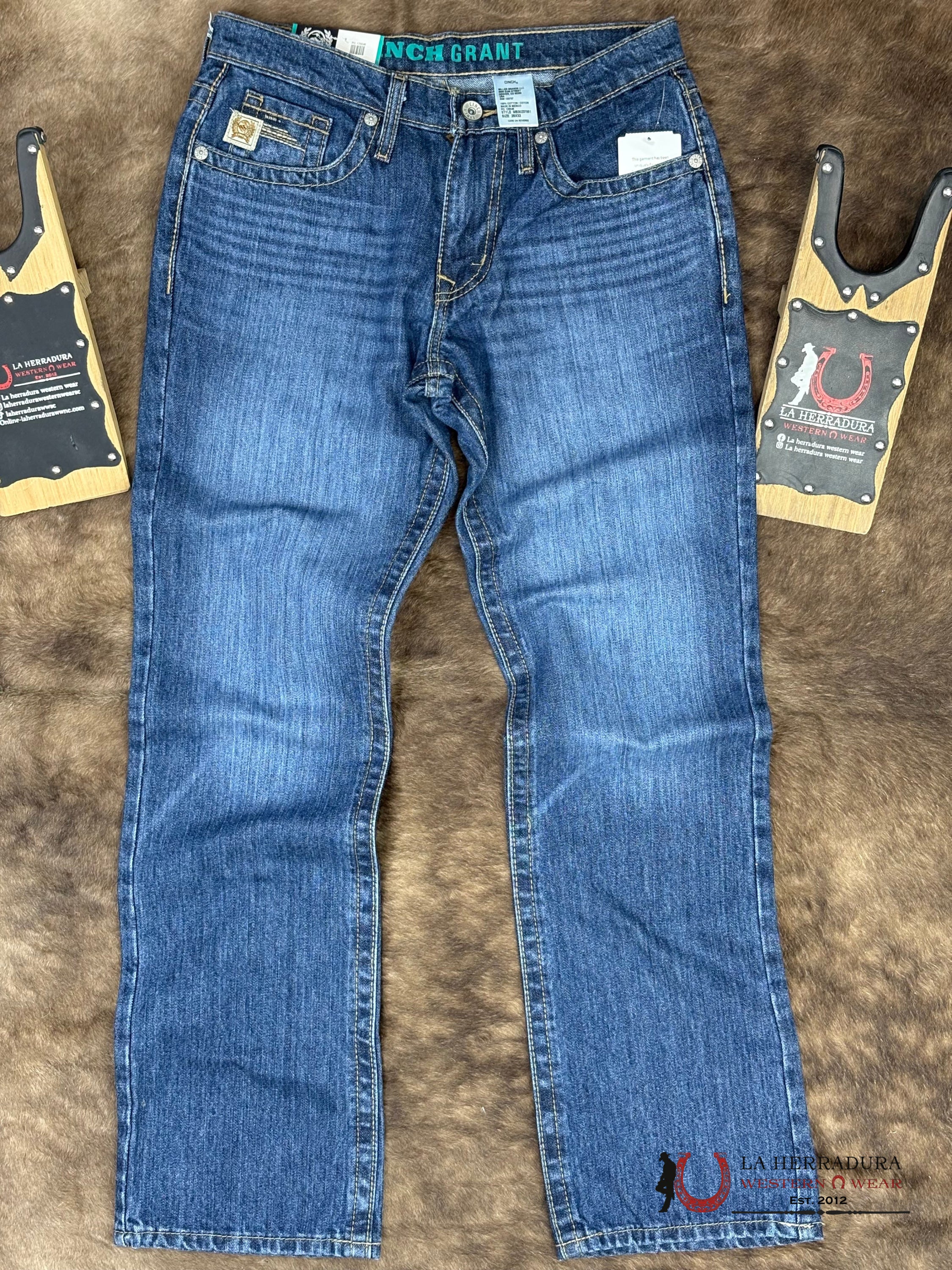 CINCH GRANT MID RISE RELAXED BOOT CUT Medium Washed - 7001 ROPA HOMBRES