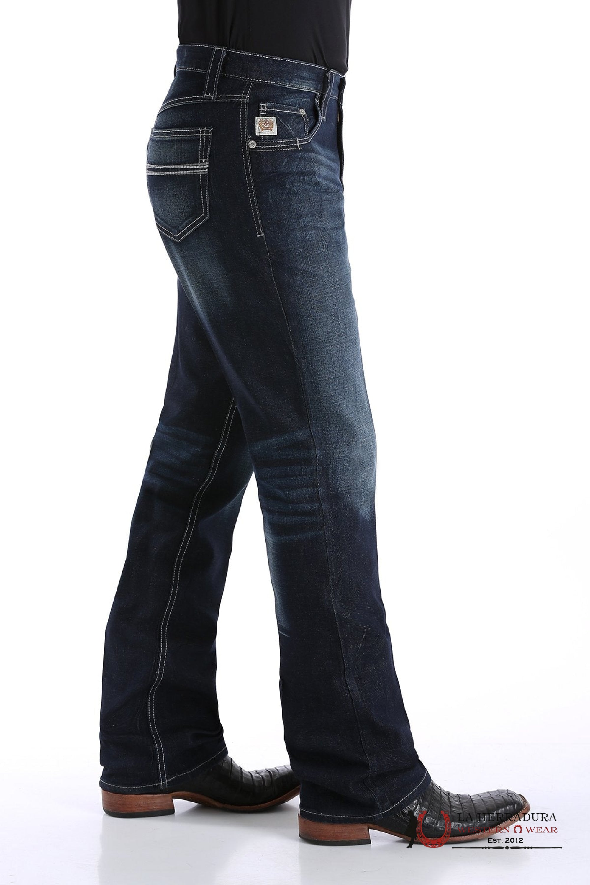 Cinch Jean Carter Relaxed Mid Rise Bootcut Washed Blue MB71934005 ROPA HOMBRES